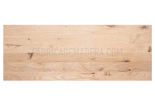 PELDAÑO DE ROBLE Lamina Entera Con Nudos 32 mm grosor ES