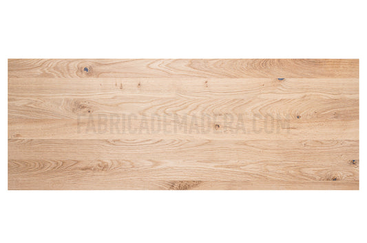 PELDAÑO DE ROBLE Lamina Entera Con Nudos 40 mm grosor UA