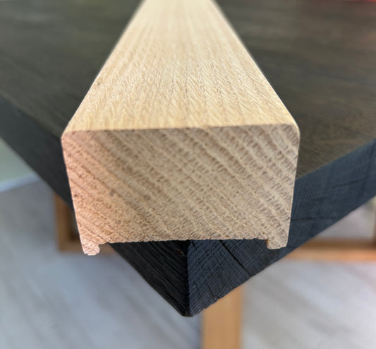 PASAMANOS DE ROBLE DE LAMINA ENTERA CON RANURA