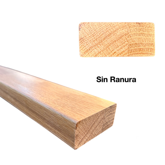 PASAMANOS DE ROBLE DE LAMINA FINGER JOINT SIN RANURA