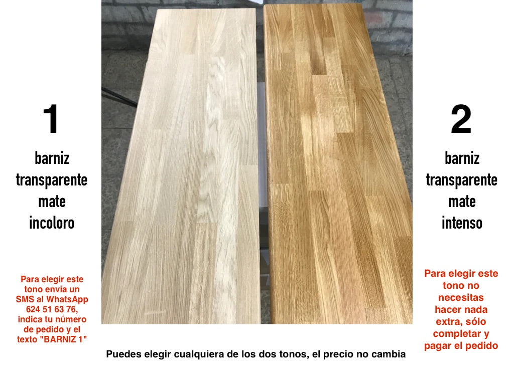 DESCANSILLO DE ROBLE Lamina Finger Joint *BARNIZADO*