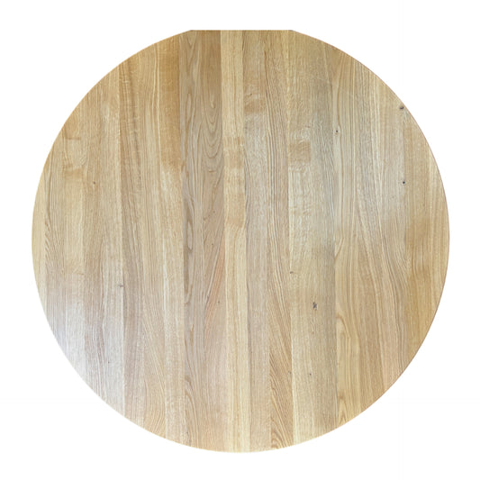 TAPA / TABLERO / SOBRE / ENCIMERA REDONDA DE ROBLE MACIZO Lamina Entera 1000 x 27 mm