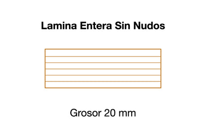 PELDAÑO DE ROBLE Lamina Entera Sin Nudos 20 mm grosor UA