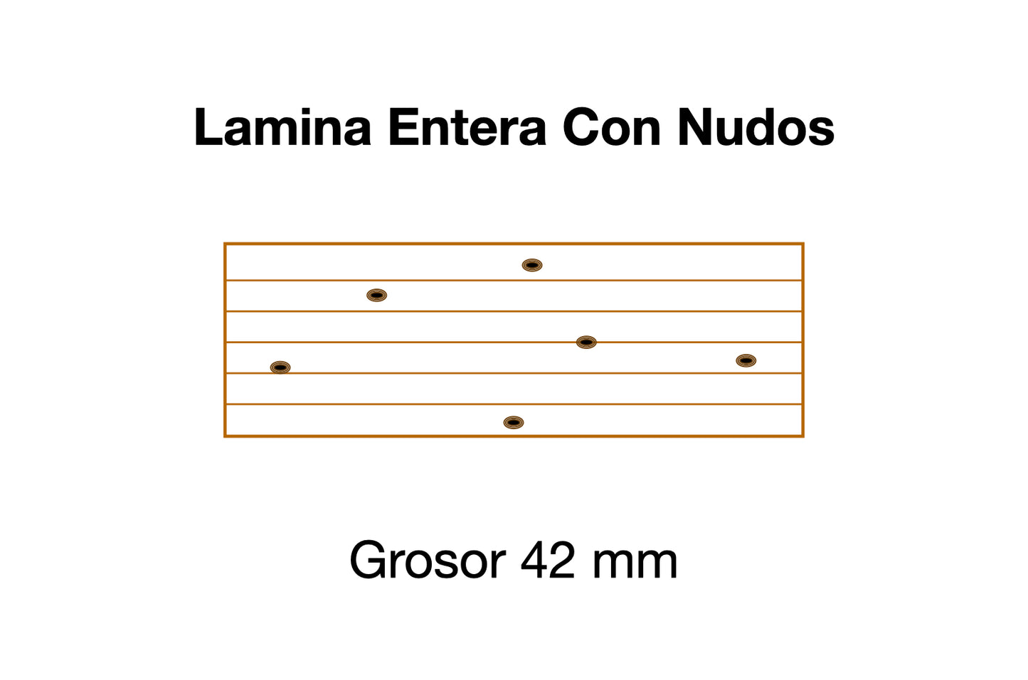 PELDAÑO DE ROBLE Lamina Entera Con Nudos 42 mm grosor ES