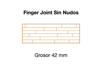 PELDAÑO DE ROBLE Finger Joint Sin Nudos 42 mm grosor ES