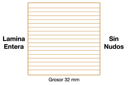 DESCANSILLO DE ROBLE Lamina Entera Sin Nudos 32 mm grosor ES