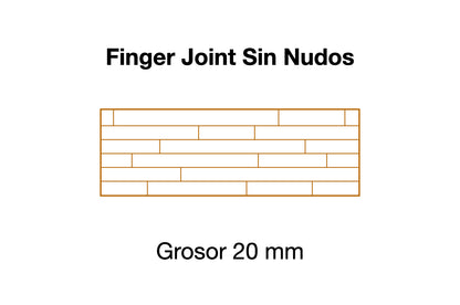PELDAÑO DE ROBLE Finger Joint Sin Nudos 20 mm grosor UA