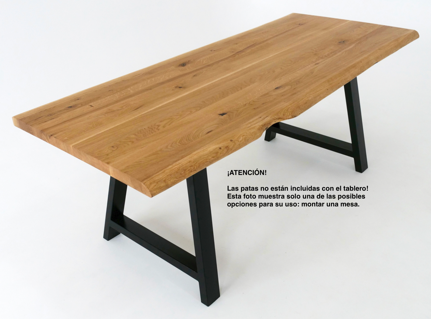 TABLERO DE MESA DE ROBLE Con Cantos Vivos