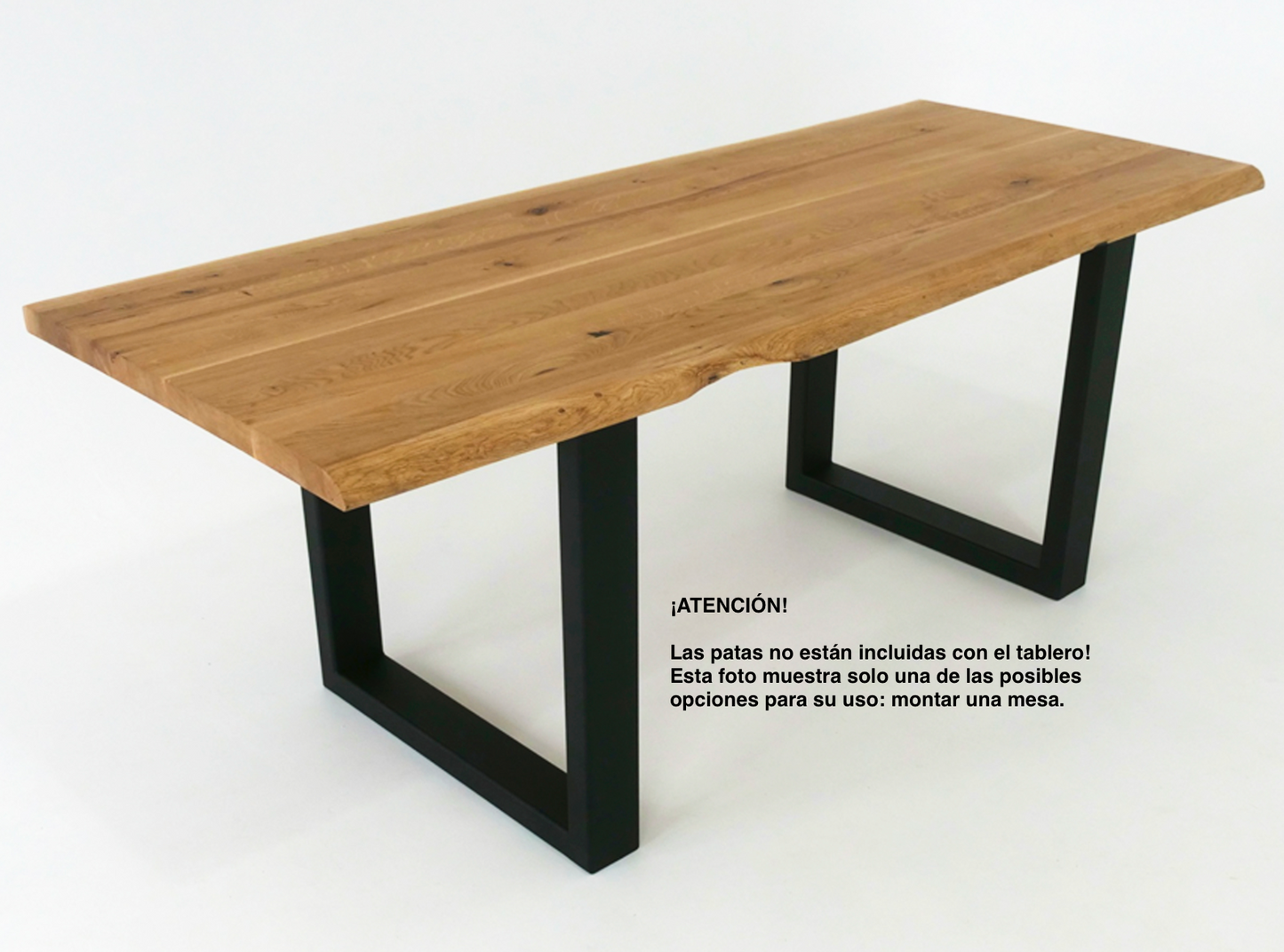 TABLERO DE MESA DE ROBLE Con Cantos Vivos