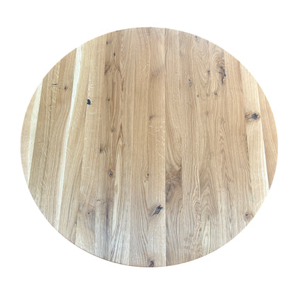 TAPA / TABLERO / SOBRE / ENCIMERA REDONDA DE ROBLE MACIZO Lamina Entera 800 x 27 mm