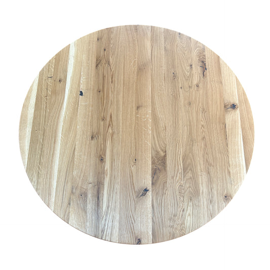 TAPA / TABLERO / SOBRE / ENCIMERA REDONDA DE ROBLE MACIZO Lamina Entera 800 x 27 mm