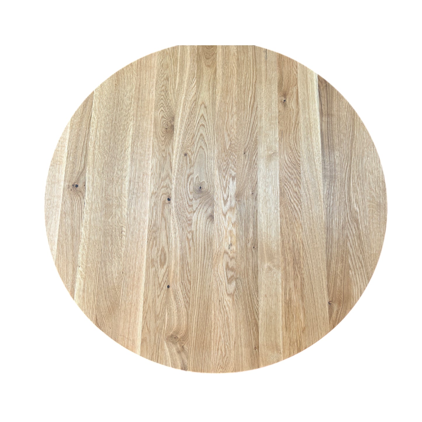 TAPA / TABLERO / SOBRE / ENCIMERA REDONDA DE ROBLE MACIZO Lamina Entera 800 x 20 mm
