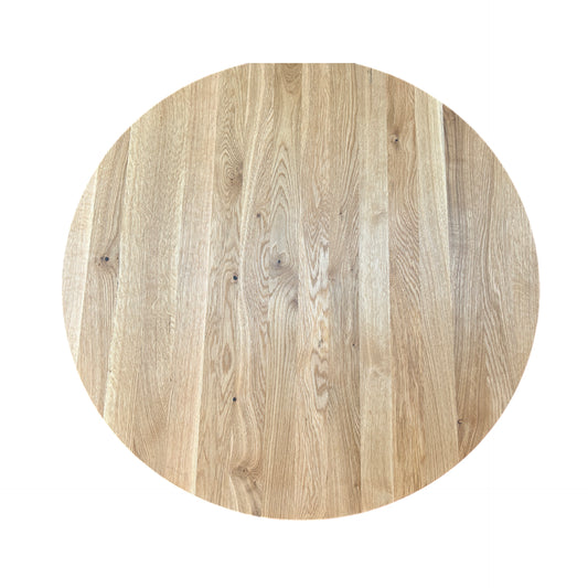 TAPA / TABLERO / SOBRE / ENCIMERA REDONDA DE ROBLE MACIZO Lamina Entera 800 x 20 mm