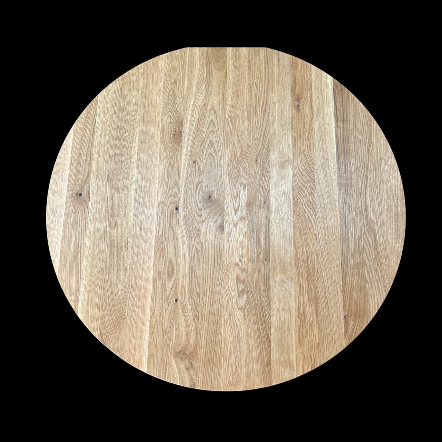 TAPA / TABLERO / SOBRE / ENCIMERA REDONDA DE ROBLE MACIZO Lamina Entera 800 x 20 mm