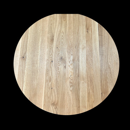 TAPA / TABLERO / SOBRE / ENCIMERA REDONDA DE ROBLE MACIZO Lamina Entera 800 x 20 mm
