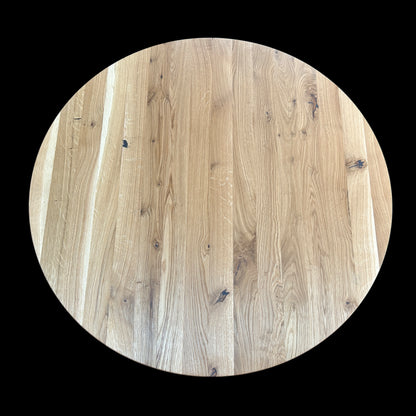 TAPA / TABLERO / SOBRE / ENCIMERA REDONDA DE ROBLE MACIZO Lamina Entera 800 x 27 mm