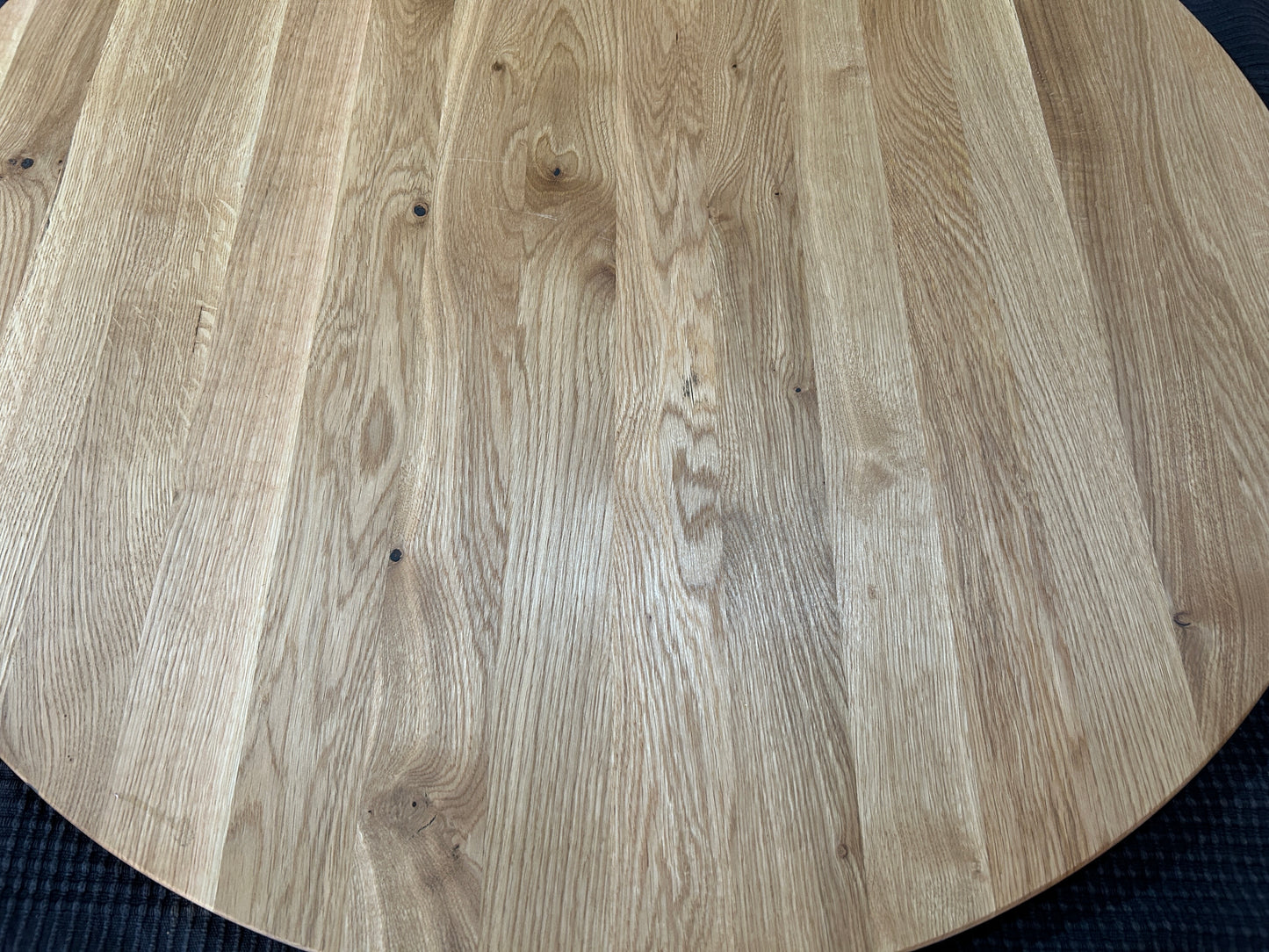 TAPA / TABLERO / SOBRE / ENCIMERA REDONDA DE ROBLE MACIZO Lamina Entera 800 x 20 mm