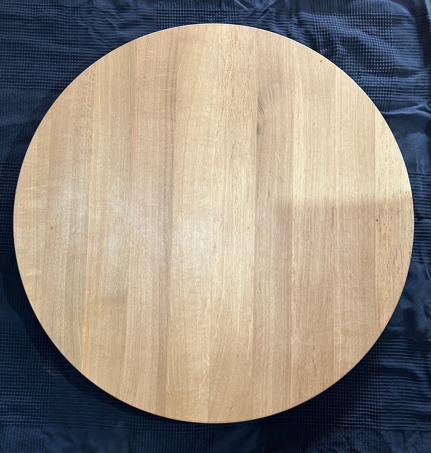 TAPA / TABLERO / SOBRE / ENCIMERA REDONDA DE ROBLE MACIZO Lamina Entera 900 x 40 mm