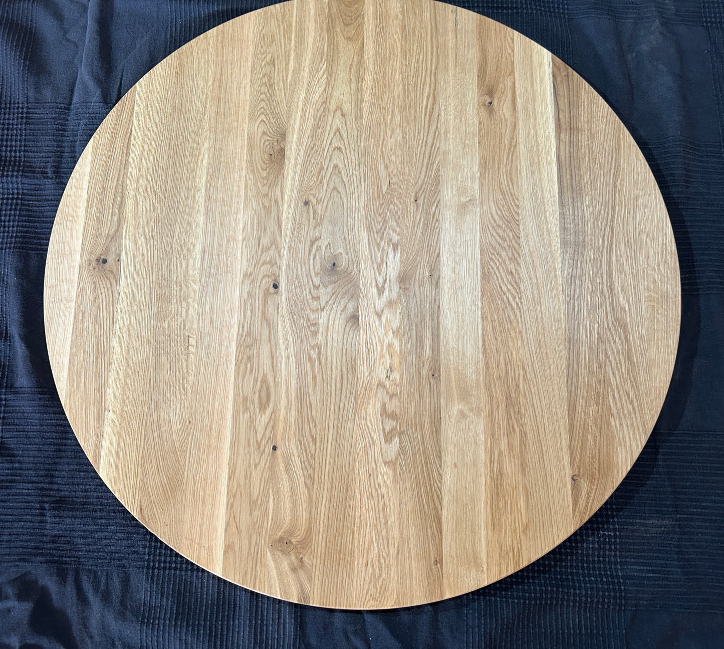 TAPA / TABLERO / SOBRE / ENCIMERA REDONDA DE ROBLE MACIZO Lamina Entera 800 x 20 mm
