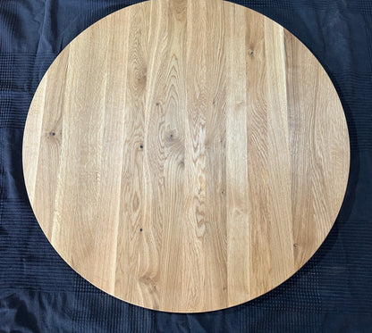 TAPA / TABLERO / SOBRE / ENCIMERA REDONDA DE ROBLE MACIZO Lamina Entera 800 x 20 mm