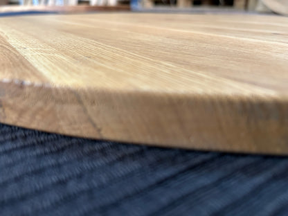 TAPA / TABLERO / SOBRE / ENCIMERA REDONDA DE ROBLE MACIZO Lamina Entera 800 x 20 mm