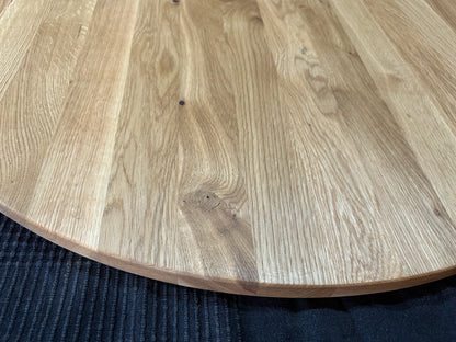 TAPA / TABLERO / SOBRE / ENCIMERA REDONDA DE ROBLE MACIZO Lamina Entera 800 x 20 mm