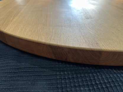 TAPA / TABLERO / SOBRE / ENCIMERA REDONDA DE ROBLE MACIZO Lamina Entera 900 x 40 mm