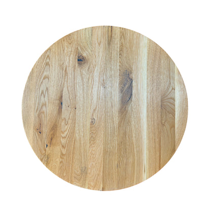 TAPA / TABLERO / SOBRE / ENCIMERA REDONDA DE ROBLE MACIZO Lamina Entera 600 x 20 mm
