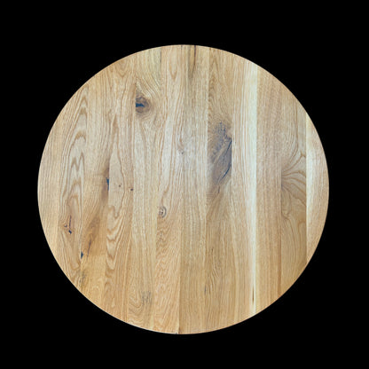 TAPA / TABLERO / SOBRE / ENCIMERA REDONDA DE ROBLE MACIZO Lamina Entera 600 x 20 mm