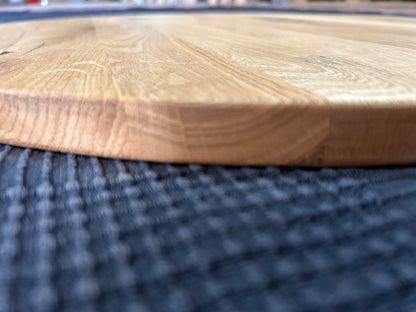 TAPA / TABLERO / SOBRE / ENCIMERA REDONDA DE ROBLE MACIZO Lamina Entera 600 x 20 mm