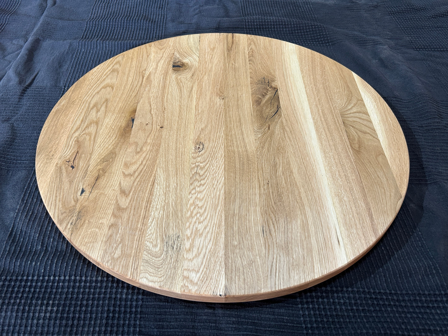TAPA / TABLERO / SOBRE / ENCIMERA REDONDA DE ROBLE MACIZO Lamina Entera 600 x 20 mm