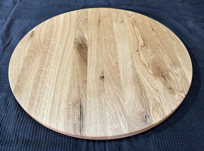 TAPA / TABLERO / SOBRE / ENCIMERA REDONDA DE ROBLE MACIZO Lamina Entera 600 x 20 mm