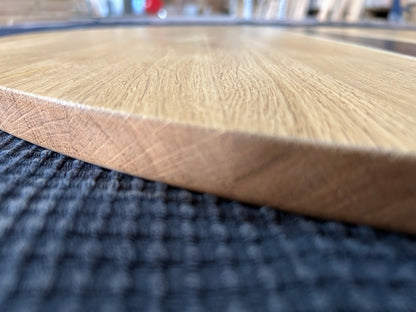 TAPA / TABLERO / SOBRE / ENCIMERA REDONDA DE ROBLE MACIZO Lamina Entera + EPOXY 800 x 20 mm