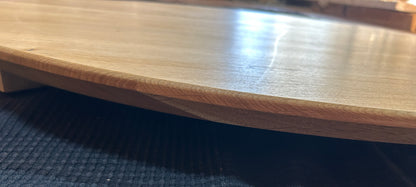 TAPA / TABLERO / SOBRE / ENCIMERA REDONDA DE ROBLE MACIZO Lamina Entera 1000 x 27 mm