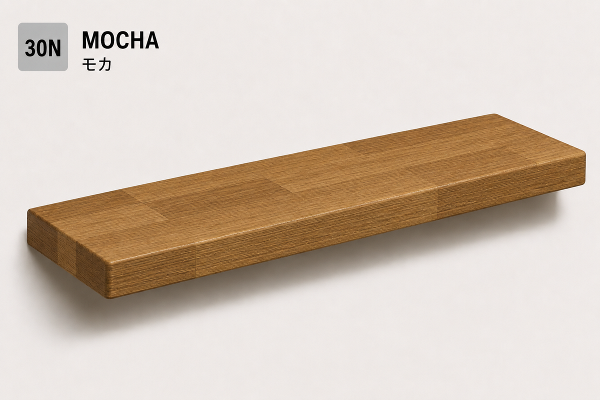 PARQUET — balda flotante de roble macizo Finger Joint — tono Mocha — 4 cm