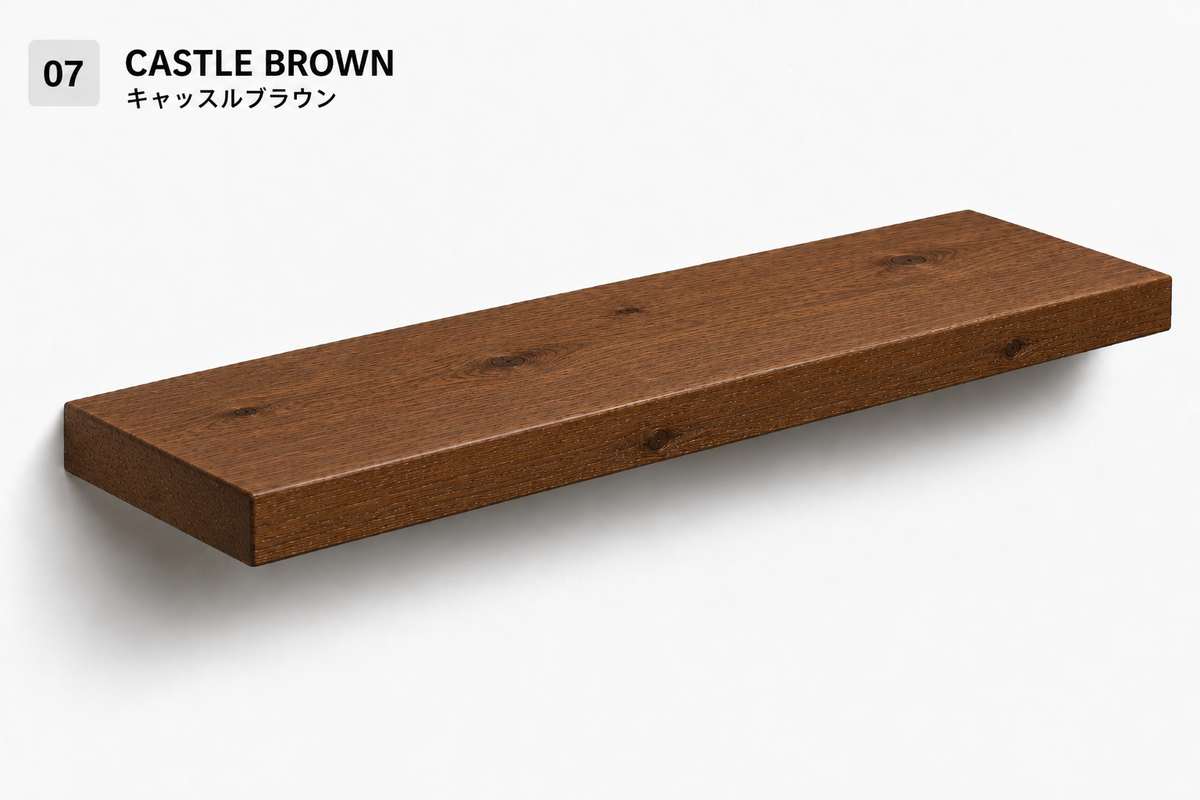 BOUQUET RUSTIC — Tono Castle Brown | Balda de Roble de Lámina Entera | 3 cm