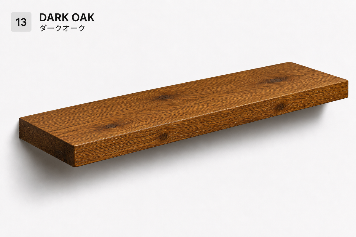 BOUQUET RUSTIC — Tono Dark Oak | Balda de Roble de Lámina Entera | 3 cm