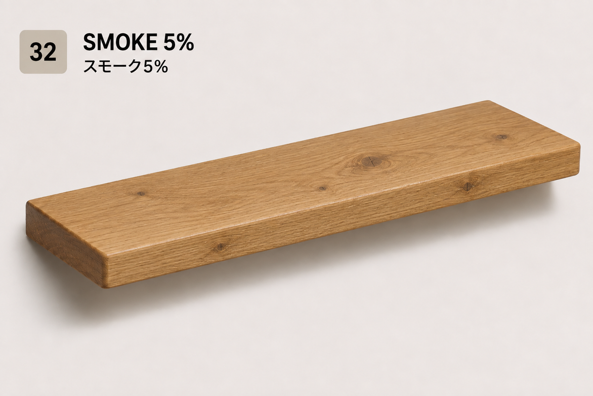 BOUQUET RUSTIC — Tono Smoke 5% | Balda de Roble de Lámina Entera | 5,3 cm