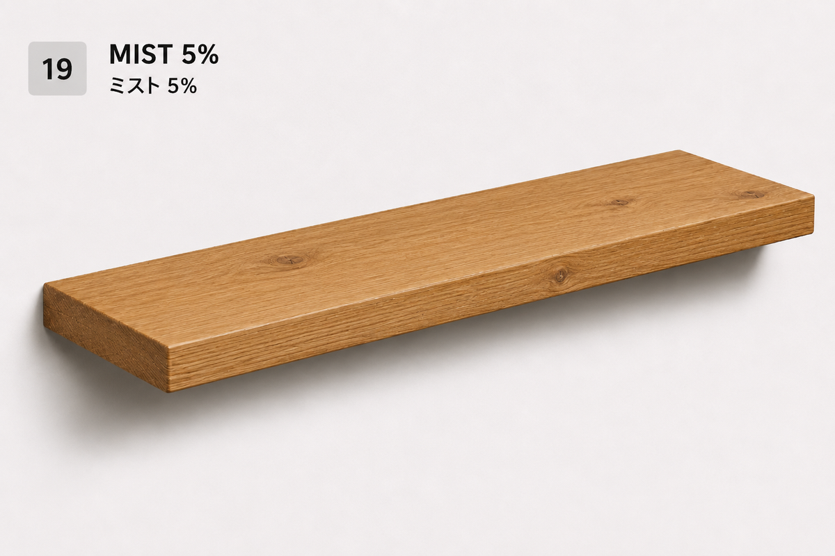 BOUQUET RUSTIC — Tono Mist 5% | Balda de Roble de Lámina Entera