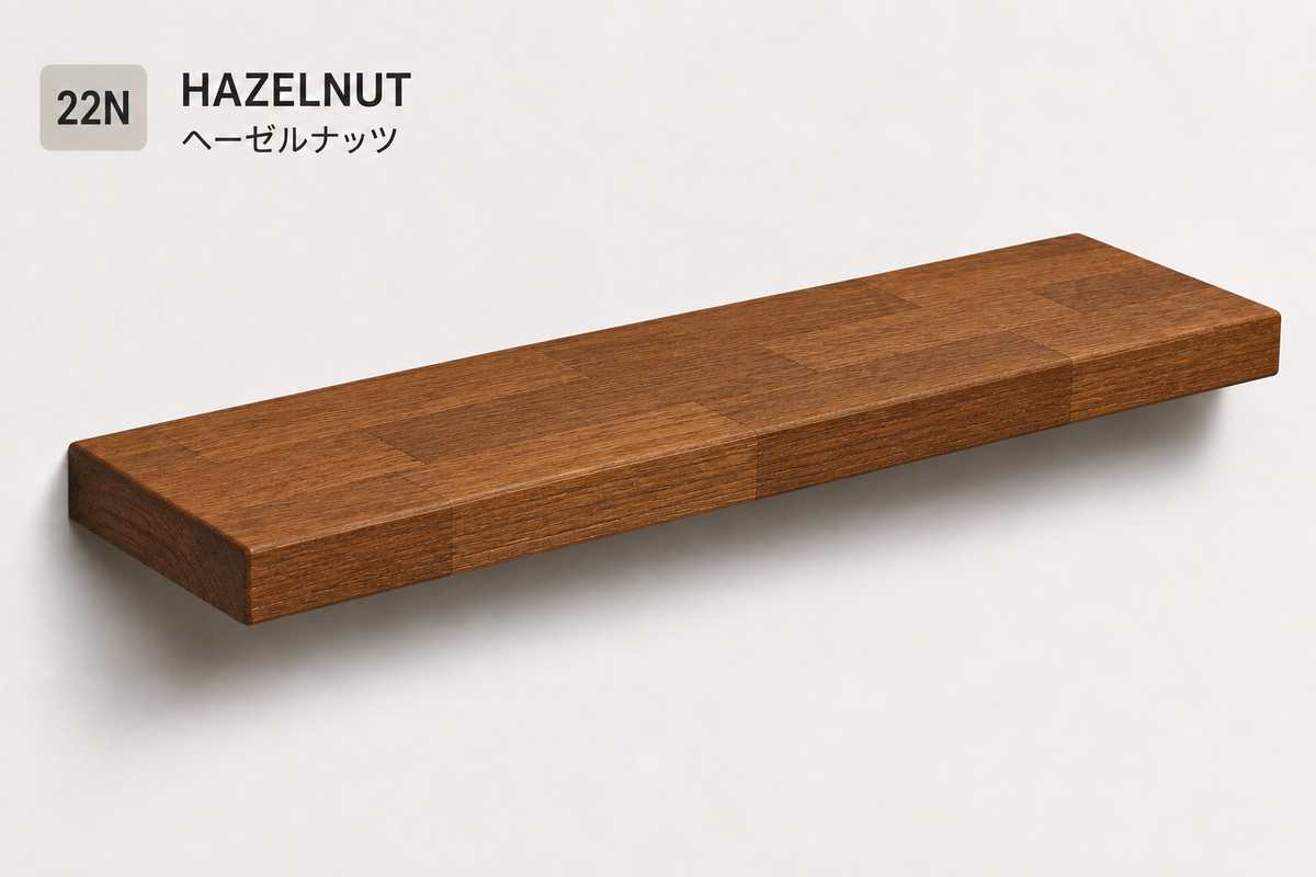 PARQUET — balda flotante de roble macizo Finger Joint — tono Hazelnut — 3 cm