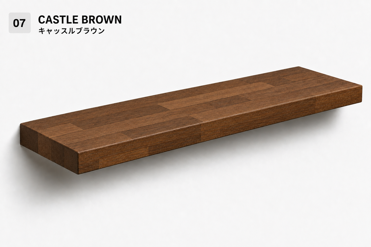 PARQUET — balda flotante de roble macizo Finger Joint — tono Castle Brown