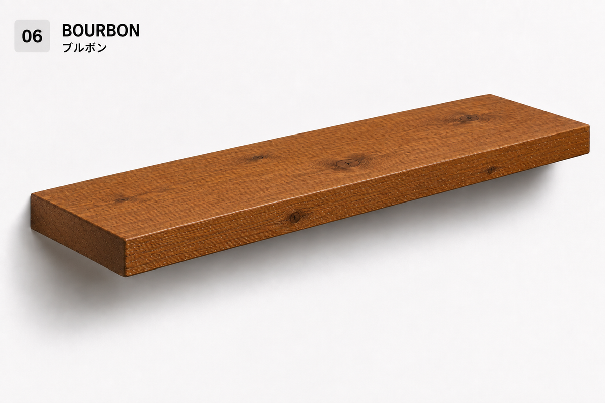 BOUQUET RUSTIC — Tono Bourbon | Balda de Roble de Lámina Entera | 7,5 cm