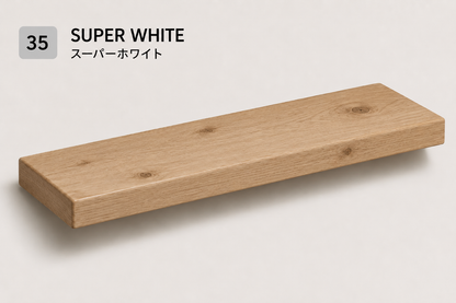 BOUQUET RUSTIC — Tono Super White | Balda de Roble de Lámina Entera | 6,5 cm