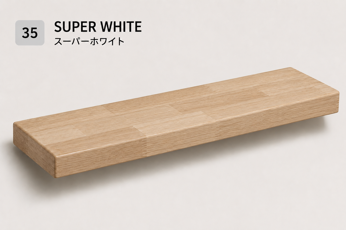 PARQUET — balda flotante de roble macizo Finger Joint — tono Super White — 4 cm