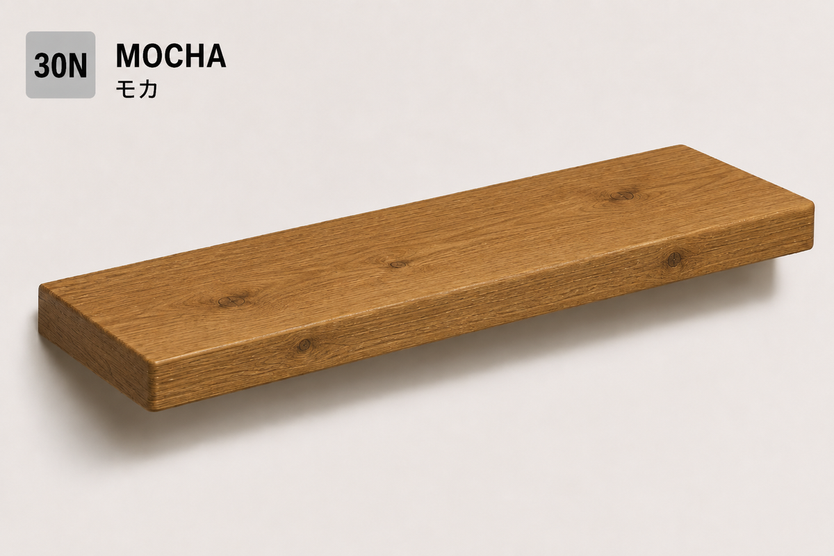 BOUQUET RUSTIC — Tono Mocha | Balda de Roble de Lámina Entera