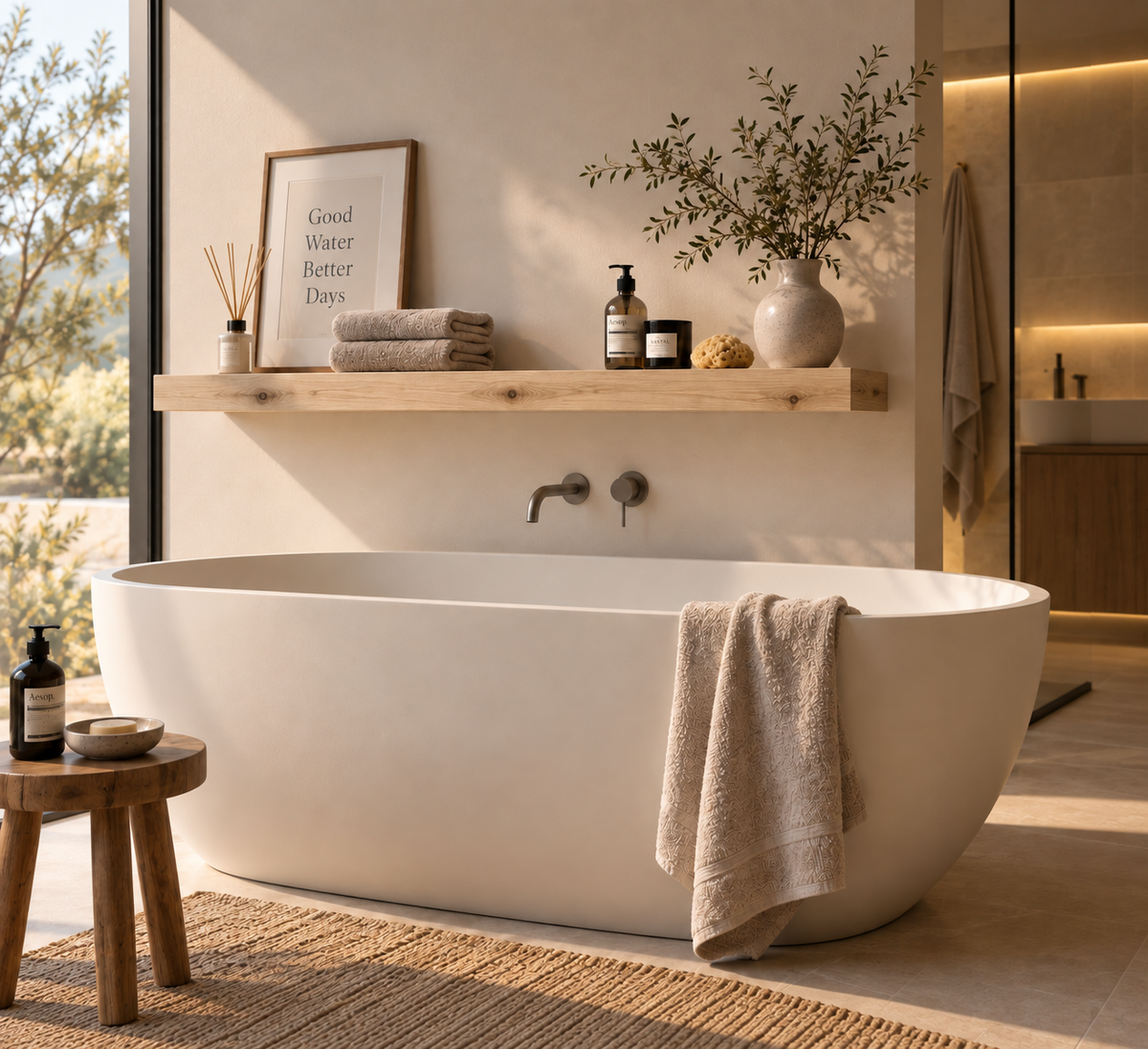 BOUQUET RUSTIC — balda flotante de roble macizo de lámina entera