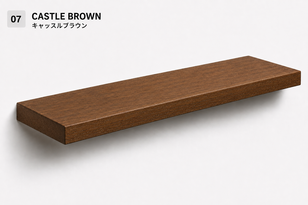 BOUQUET CLASSIC — Tono Castle Brown | Balda de Roble de Lámina Entera | 3 cm