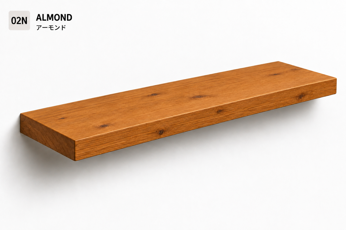 BOUQUET RUSTIC — Tono Almond | Balda de Roble de Lámina Entera | 6,5 cm