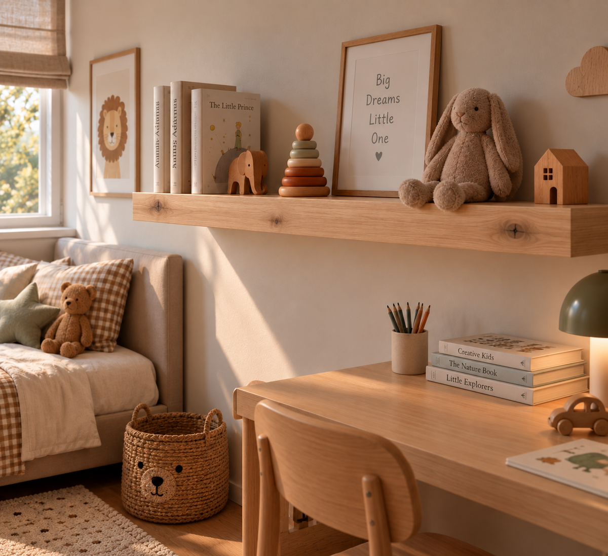 BOUQUET RUSTIC — balda flotante de roble macizo de lámina entera