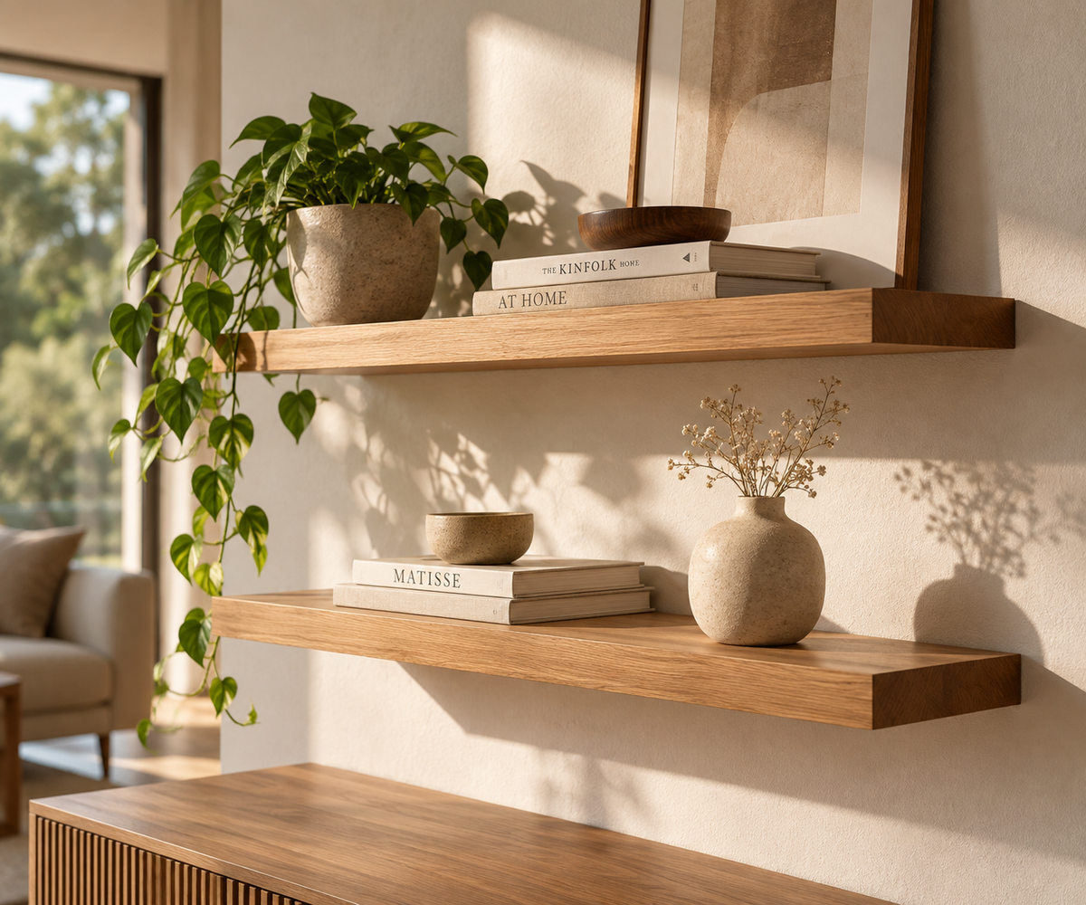 BOUQUET CLASSIC — balda flotante de roble macizo de lámina entera